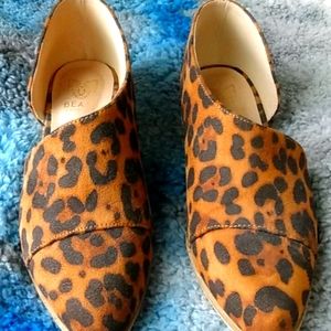 Leopard dorsay mini bootie